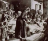 Florence Nightingale tending the wounded at the Crimea, where Margaret Disney was also a nurse.